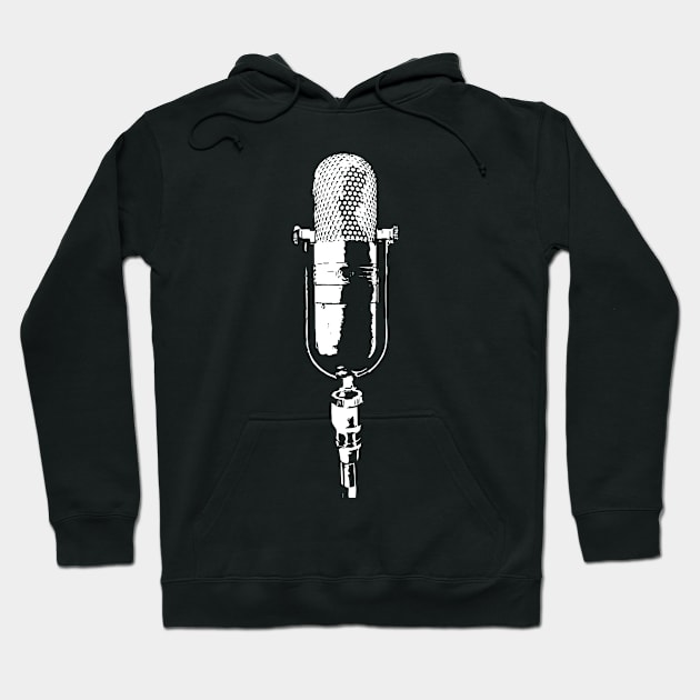 retro microphone Hoodie by Lamink